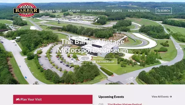 barbermuseum.org homepage screenshot
