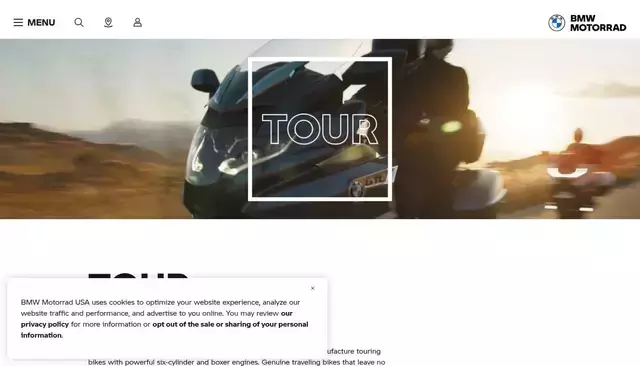 bmwmotorcycles.com homepage screenshot