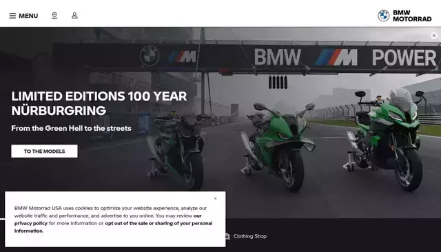 bmwmotorcycles.com homepage screenshot
