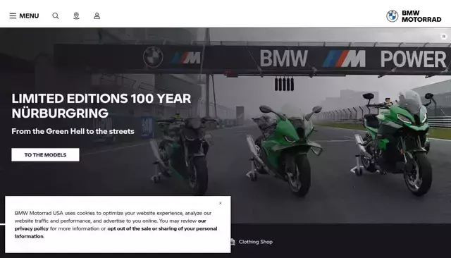 bmwmotorcycles.com homepage screenshot