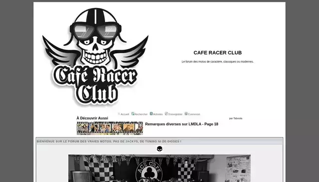 caferacerclub.org homepage screenshot