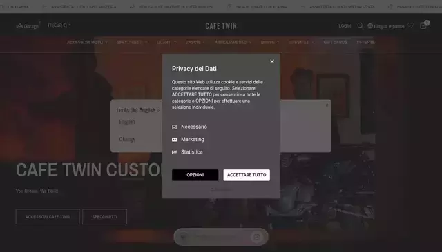cafetwin.com homepage screenshot