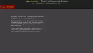 Cycle Ergo Motorcycle Ergonomics