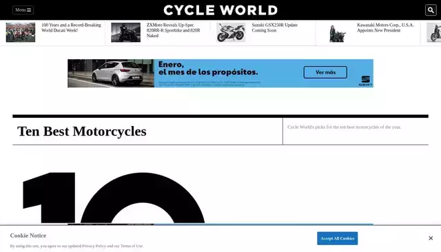cycleworld.com homepage screenshot