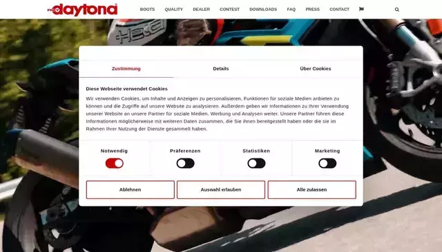 daytona.de homepage screenshot