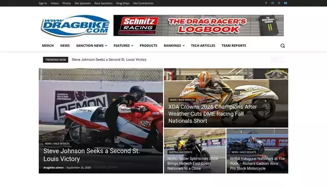 dragbike.com homepage screenshot