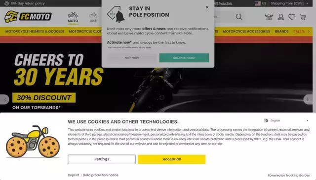 fc-moto.com homepage screenshot
