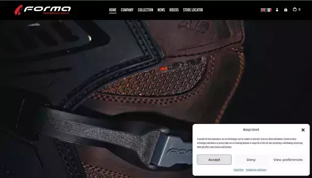 formaboots.com homepage screenshot