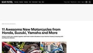 Gear Patrol 11 Awesome New Motorcycles from Honda, Suzuki, Yamaha and More | Gear Patrol