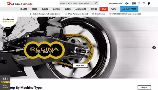 ghostbikes.com homepage screenshot