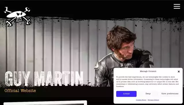 guymartinofficial.com homepage screenshot