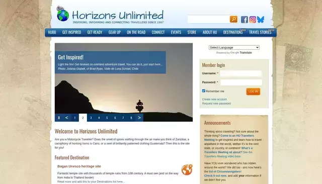 horizonsunlimited.com homepage screenshot