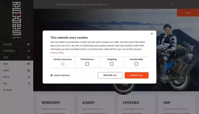 itchyboots.com homepage screenshot