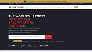 Motorcycle Db MotorcycleDB - The World's Largest Motorcycle Specifications Database