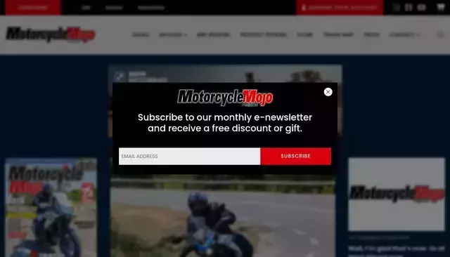 motorcyclemojo.com homepage screenshot