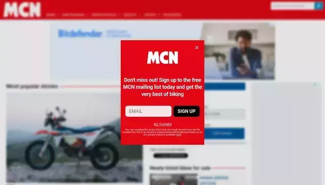 motorcyclenews.com homepage screenshot