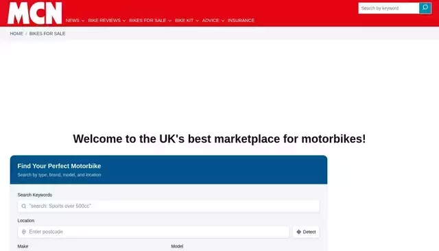 motorcyclenews.com homepage screenshot