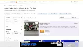 Autotrader Sport Bike Street Motorcycles for Sale - Motorcycles on Autotrader