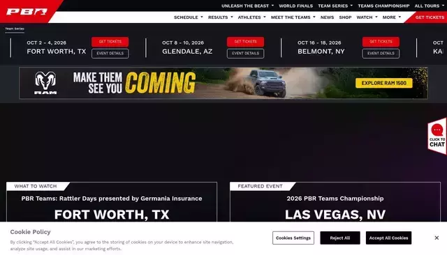 pbr.com homepage screenshot