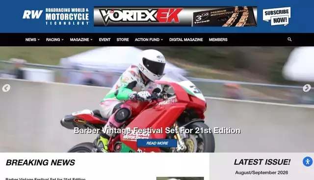 roadracingworld.com homepage screenshot