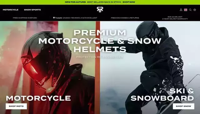 ruroc.com homepage screenshot