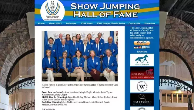 showjumpinghalloffame.net homepage screenshot