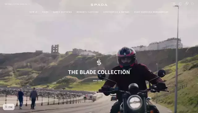 spadaclothing.com homepage screenshot