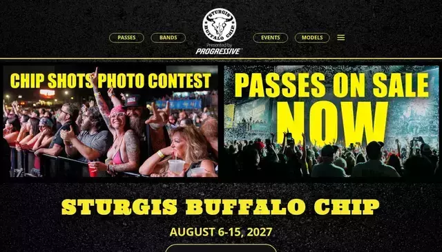 sturgisbuffalochip.com homepage screenshot