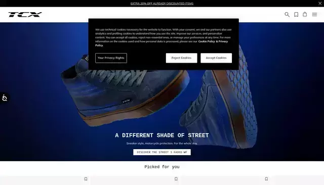 tcxboots.com homepage screenshot