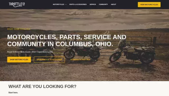 throttlecompany.com homepage screenshot