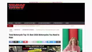 Total Motorcycle Total Motorcycle Top 10: Best 2026 Motorcycles You Need to Ride! | Total Motorcycle