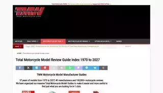 Total Motorcycle 1970 - 2026 Total Motorcycle Model Guides Master Index