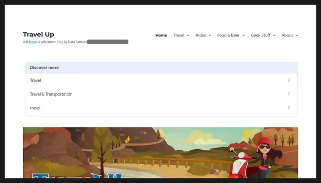 traveling-up.com homepage screenshot