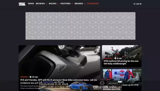 visordown.com homepage screenshot