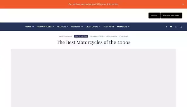 webbikeworld.com homepage screenshot