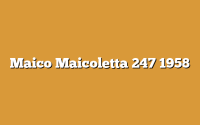 Maico Maicoletta 247 1958
