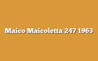 Maico Maicoletta 247 1963