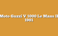 Moto Guzzi V 1000 Le Mans II 1981