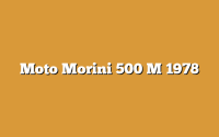 Moto Morini 500 M 1978