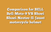 Comparison for BELL Bell-Moto-9 VS Shoei Shoei-Neotec-II-Jaunt motorcycle helmet