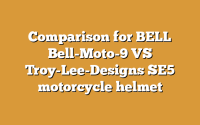 Comparison for BELL Bell-Moto-9 VS Troy-Lee-Designs SE5 motorcycle helmet