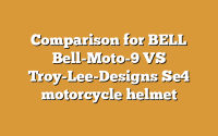 Comparison for BELL Bell-Moto-9 VS Troy-Lee-Designs Se4 motorcycle helmet
