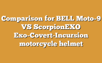 Comparison for BELL Moto-9 VS ScorpionEXO Exo-Covert-Incursion motorcycle helmet