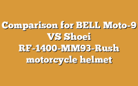 Comparison for BELL Moto-9 VS Shoei RF-1400-MM93-Rush motorcycle helmet