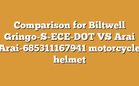 Comparison for Biltwell Gringo-S-ECE-DOT VS Arai Arai-685311167941 motorcycle helmet