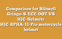Comparison for Biltwell Gringo-S-ECE-DOT VS HJC-Helmets HJC-RPHA-11-Pro motorcycle helmet