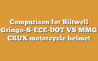 Comparison for Biltwell Gringo-S-ECE-DOT VS MMG CRUX motorcycle helmet