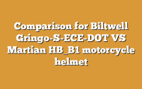 Comparison for Biltwell Gringo-S-ECE-DOT VS Martian HB_B1 motorcycle helmet