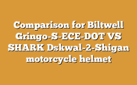 Comparison for Biltwell Gringo-S-ECE-DOT VS SHARK Dskwal-2-Shigan motorcycle helmet