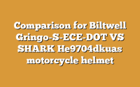 Comparison for Biltwell Gringo-S-ECE-DOT VS SHARK He9704dkuas motorcycle helmet